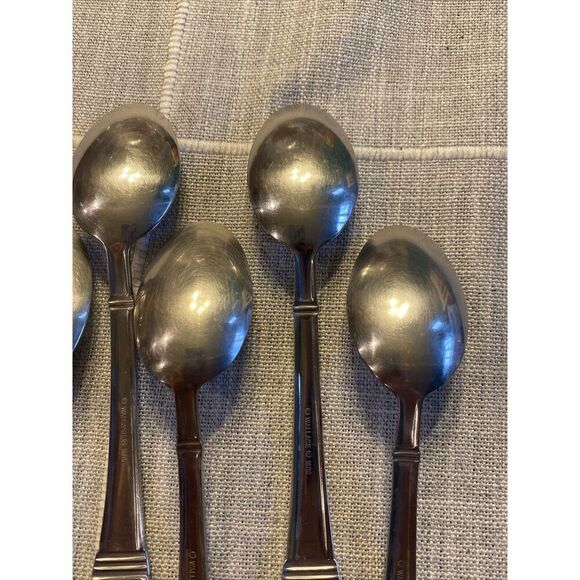 Wallace Zenith Frost Stainless Flatware TEASPOONS 6-3/8" Spoons- Set Of 6 - Picture 10 of 10